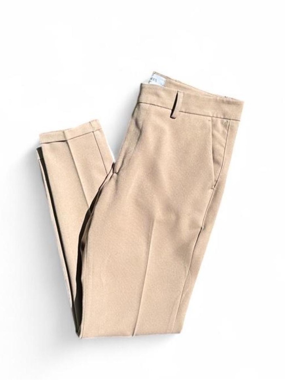 Les Deux Como Slim Fit Suit Pants Trousers Cuffed Hem Tan Beige - Size 30